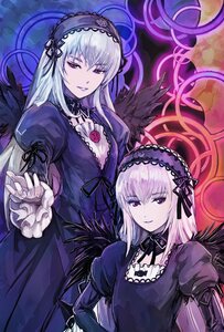 Rating: Safe Score: 0 Tags: 2girls black_wings dress dual_persona flower frills hairband image juliet_sleeves long_hair long_sleeves looking_at_viewer multiple_girls pink_eyes puffy_sleeves red_eyes silver_hair smile solo suigintou wings User: admin