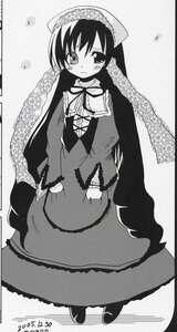 Rating: Safe Score: 0 Tags: 1girl blush dress greyscale halftone image long_hair long_sleeves monochrome pantyhose ribbon shoes solo suiseiseki tears very_long_hair User: admin