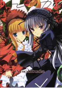 Rating: Safe Score: 0 Tags: 2girls blonde_hair blue_eyes dress flower frills hairband image long_hair long_sleeves looking_at_viewer multiple_girls pair red_dress rose shinku suigintou wings User: admin