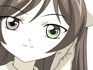 Rating: Safe Score: 0 Tags: 1girl bangs close-up closed_mouth eyebrows_visible_through_hair face hair_between_eyes image looking_at_viewer portrait simple_background smile solo suiseiseki white_background User: admin