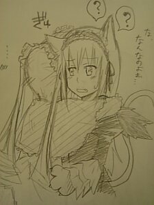 Rating: Safe Score: 0 Tags: 1girl ? animal_ears cat_ears image long_hair monochrome solo spoken_question_mark suigintou traditional_media User: admin