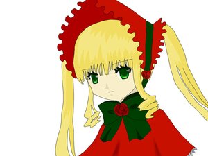 Rating: Safe Score: 0 Tags: 1girl blonde_hair bonnet bow bowtie flower green_bow green_eyes image long_hair long_sleeves looking_at_viewer rose shinku sidelocks simple_background solo twintails white_background User: admin