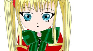 Rating: Safe Score: 0 Tags: 1girl bangs blonde_hair blue_eyes face gloves image long_hair looking_at_viewer shinku sidelocks simple_background solo striped twintails upper_body white_background User: admin