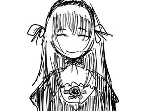 Rating: Safe Score: 0 Tags: 1girl akemi_homura bare_shoulders choker closed_mouth greyscale hair_ribbon hairband image long_hair monochrome ribbon simple_background sketch smile solo suigintou white_background User: admin