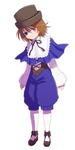 Rating: Safe Score: 0 Tags: 1girl blue_eyes brown_hair capelet full_body hat heterochromia image long_sleeves pantyhose red_eyes short_hair shorts solo souseiseki standing top_hat white_legwear User: admin