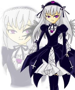 Rating: Safe Score: 0 Tags: 1girl black_dress dress frills hairband image long_hair long_sleeves looking_at_viewer pink_eyes ribbon silver_hair simple_background solo standing suigintou white_background wings User: admin