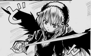 Rating: Safe Score: 0 Tags: 1girl black_wings dress greyscale hairband holding holding_weapon image lolita_fashion lolita_hairband long_sleeves looking_at_viewer monochrome solo suigintou upper_body weapon wings User: admin