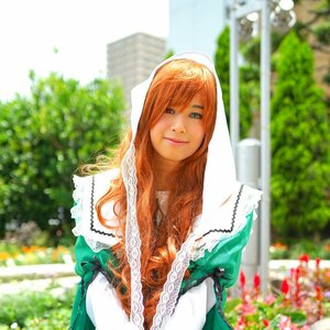 Rating: Safe Score: 0 Tags: 1girl 3d blurry blurry_background day depth_of_field dress flower green_dress hood lips long_hair looking_at_viewer orange_hair outdoors photo smile solo suiseiseki upper_body User: admin
