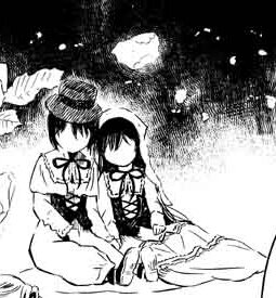 Rating: Safe Score: 0 Tags: city cityscape dress greyscale hat image long_hair long_sleeves monochrome pair sitting souseiseki suiseiseki User: admin