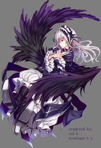 Rating: Safe Score: 0 Tags: 1girl black_ribbon black_wings boots dress feathered_wings feathers frilled_sleeves frills full_body hairband image lolita_fashion lolita_hairband long_hair long_sleeves looking_at_viewer red_eyes ribbon rose silver_hair solo suigintou wings User: admin