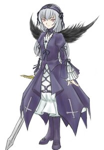 Rating: Safe Score: 0 Tags: 1girl araya_kei black_wings boots dress frills full_body hairband image long_hair long_sleeves looking_at_viewer puffy_sleeves red_eyes rozen_maiden silver_hair simple_background solo standing suigintou sword weapon white_background wings User: admin