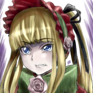 Rating: Safe Score: 0 Tags: 1girl blonde_hair blue_eyes bow face flower green_bow grin hat image long_hair looking_at_viewer pink_flower pink_rose portrait red_rose rose shinku smile solo User: admin