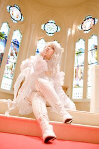 Rating: Safe Score: 0 Tags: 1girl blurry boots depth_of_field dress frills indoors kirakishou long_hair photo sitting solo white_dress white_hair User: admin