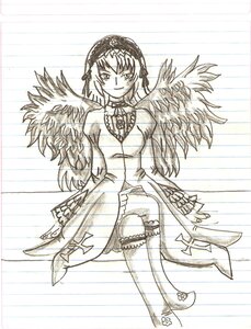 Rating: Safe Score: 0 Tags: 1girl bare_shoulders closed_mouth dress feathered_wings frills full_body greyscale hairband image long_sleeves looking_at_viewer monochrome smile solo standing suigintou wings User: admin