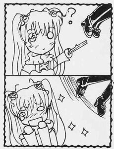 Rating: Safe Score: 0 Tags: 1girl blush dress flower greyscale hair_flower hair_ornament image kirakishou long_hair monochrome simple_background solo sparkle suigintou twintails User: admin