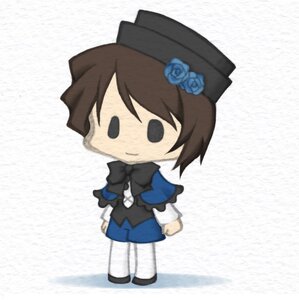 Rating: Safe Score: 0 Tags: 1girl auto_tagged blue_flower blue_rose bow chibi dress flower hat image rose short_hair smile solo souseiseki standing User: admin