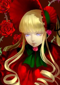 Rating: Safe Score: 0 Tags: 1girl bad_id bad_pixiv_id bangs blonde_hair blue_eyes blunt_bangs bonnet bow bowtie colored_eyelashes dress drill_hair expressionless floral_background flower green_bow image lips long_hair looking_at_viewer pink_flower pink_rose red_flower red_rose rose rozen_maiden shinku sidelocks simple_background solo upper_body yumechigai User: admin