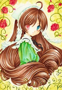 Rating: Safe Score: 0 Tags: 1girl brown_hair dress drill_hair floral_background flower frills hat heterochromia image long_hair long_sleeves looking_at_viewer marker_(medium) pastel_(medium) pink_flower pink_rose red_eyes red_flower red_rose rose smile solo suiseiseki traditional_media twin_drills very_long_hair watercolor_(medium) User: admin