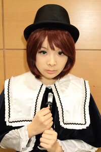 Rating: Safe Score: 0 Tags: 1girl brown_hair closed_mouth dress green_eyes hat heterochromia lace lips long_sleeves looking_at_viewer red_eyes short_hair solo souseiseki swept_bangs top_hat upper_body User: admin
