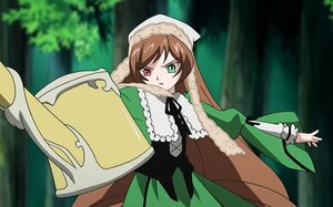 Rating: Safe Score: 0 Tags: 1girl auto_tagged brown_hair dress frills green_dress green_eyes heterochromia image long_hair long_sleeves looking_at_viewer nature outdoors red_eyes solo suiseiseki twintails very_long_hair watering_can User: admin