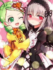 Rating: Safe Score: 0 Tags: 2girls blush doll_joints dress drill_hair flower frills green_eyes green_hair hairband image joints juliet_sleeves kanaria long_hair long_sleeves multiple_girls one_eye_closed open_mouth pair puffy_sleeves red_eyes ribbon rose silver_hair smile suigintou twin_drills wide_sleeves User: admin