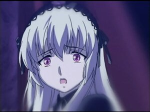 Rating: Safe Score: 0 Tags: 1girl :o bangs eyebrows_visible_through_hair hairband image letterboxed long_hair looking_at_viewer open_mouth purple_eyes silver_hair solo suigintou User: admin