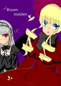 Rating: Safe Score: 0 Tags: 2girls blonde_hair dress drill_hair image long_hair long_sleeves looking_at_viewer multiple_girls open_mouth pair red_dress shinku silver_hair simple_background suigintou wings User: admin