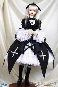 Rating: Safe Score: 0 Tags: 1girl doll dress flower frills full_body hairband long_hair long_sleeves looking_at_viewer silver_hair solo standing suigintou wings User: admin