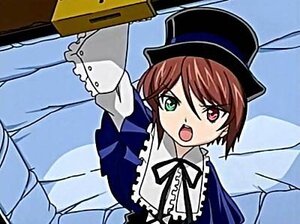 Rating: Safe Score: 0 Tags: 1girl blue_dress blush brown_hair dress frills green_eyes hat heterochromia image long_sleeves open_mouth red_eyes ribbon short_hair solo souseiseki suiseiseki top_hat User: admin