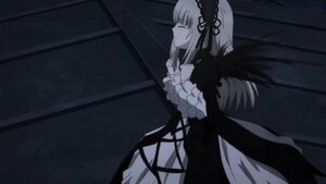 Rating: Safe Score: 0 Tags: 1girl black_wings closed_eyes closed_mouth dress flower frilled_sleeves frills hairband image long_hair long_sleeves profile ribbon silver_hair solo suigintou very_long_hair wings User: admin