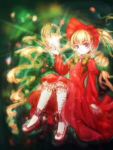 Rating: Safe Score: 0 Tags: 1girl blonde_hair blue_eyes bonnet bow bowtie dress drill_hair full_body image long_hair long_sleeves looking_at_viewer red_dress rose shinku shoes sitting solo twin_drills twintails very_long_hair white_legwear User: admin