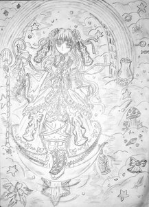 Rating: Safe Score: 0 Tags: 1girl auto_tagged bug butterfly cross dress fish flower greyscale hair_ornament image insect kirakishou long_hair monochrome solo star_(symbol) star_hair_ornament starfish traditional_media User: admin