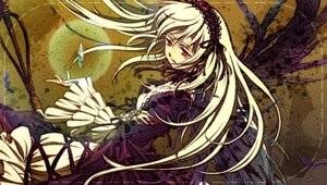 Rating: Safe Score: 0 Tags: 1girl black_wings blonde_hair dress flower frilled_sleeves frills hairband image long_hair long_sleeves puffy_sleeves red_eyes ribbon rose solo suigintou very_long_hair wings User: admin