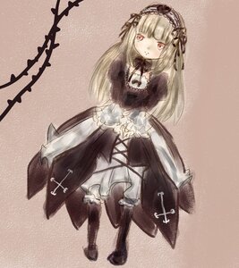 Rating: Safe Score: 0 Tags: 1girl dress frills hairband image lolita_hairband long_hair long_sleeves looking_at_viewer red_eyes rose solo suigintou User: admin