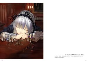Rating: Safe Score: 0 Tags: 1girl antique_cannon closed_eyes commentary_request doll dress figure flower frills hairband image lamp long_hair long_sleeves moruga picture_(object) ribbon room rose rozen_maiden silver_hair sleeping solo suigintou table toy weapon User: admin