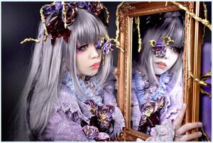 Rating: Safe Score: 0 Tags: barasuishou eyepatch flower frame hair_ornament lips long_hair makeup mirror portrait solo yellow_eyes User: admin