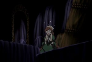 Rating: Safe Score: 0 Tags: 1girl auto_tagged brown_hair canopy_bed closed_eyes curtains dark dress hat hong_meiling image indoors long_hair night open_mouth solo suiseiseki window User: admin