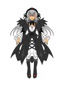Rating: Safe Score: 0 Tags: 1girl black_dress black_ribbon black_wings boots dress flower frilled_sleeves frills full_body hairband image knee_boots long_hair long_sleeves looking_at_viewer pink_eyes ribbon rose silver_hair smile solo standing suigintou white_background wide_sleeves wings User: admin
