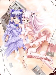 Rating: Safe Score: 0 Tags: 2girls barasuishou boots cross-laced_footwear dress eyepatch flower hair_ornament image kirakishou long_hair multiple_girls pair purple_rose rose thigh_boots thighhighs yellow_eyes User: admin