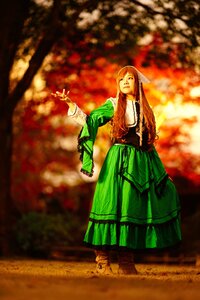 Rating: Safe Score: 0 Tags: 1girl blurry brown_hair closed_eyes dress full_body green_dress long_hair long_sleeves solo standing suiseiseki very_long_hair User: admin