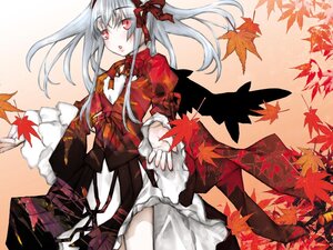 Rating: Safe Score: 0 Tags: 1girl anger_vein auto_tagged autumn autumn_leaves falling_leaves hair_ribbon holding_leaf image kakashichi leaf leaf_hair_ornament leaf_print long_hair looking_at_viewer maple_leaf red_eyes ribbon rozen_maiden silver_hair skirt solo suigintou twintails wings User: admin