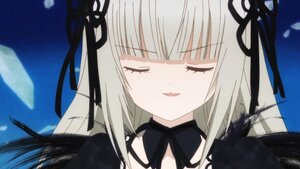 Rating: Safe Score: 0 Tags: 1girl bangs black_dress black_ribbon closed_eyes dress eyebrows_visible_through_hair hair_ribbon image long_hair ribbon silver_hair solo suigintou User: admin