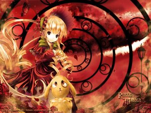 Rating: Safe Score: 0 Tags: 1girl blonde_hair bonnet bug butterfly dress drill_hair flower image insect long_hair pink_rose red_dress red_flower red_rose rose shinku smile solo twintails User: admin