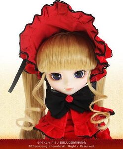 Rating: Safe Score: 0 Tags: 1girl bangs blonde_hair blue_eyes bonnet bow doll dress flower hat long_hair looking_at_viewer red_dress rose shinku simple_background solo upper_body User: admin