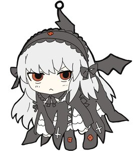 Rating: Safe Score: 0 Tags: 1girl :< black_wings chibi dress flower hairband image lolita_hairband long_hair pout solo striped suigintou vertical_stripes wings User: admin
