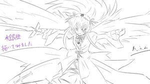 Rating: Safe Score: 0 Tags: 1girl angel_wings dress feathered_wings greyscale image long_sleeves looking_at_viewer monochrome ribbon solo suigintou wings User: admin