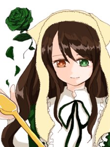 Rating: Safe Score: 0 Tags: 1girl auto_tagged bangs brown_hair closed_mouth dress flower green_eyes heterochromia image leaf long_hair neck_ribbon ribbon rose smile solo suiseiseki watering_can white_background User: admin