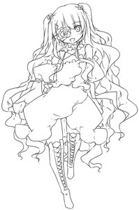 Rating: Safe Score: 0 Tags: 1girl boots cross-laced_footwear dress eyepatch flower full_body greyscale image kirakishou lace-up_boots long_hair monochrome open_mouth rose sitting solo very_long_hair User: admin