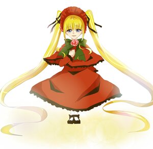 Rating: Safe Score: 0 Tags: 1girl blonde_hair blue_eyes bonnet bow bowtie capelet cup dress flower full_body green_bow image long_hair long_sleeves looking_at_viewer open_mouth pink_rose red_dress rose shinku solo twintails very_long_hair User: admin