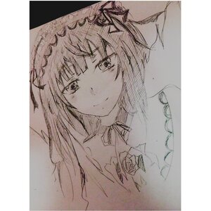 Rating: Safe Score: 0 Tags: 1girl closed_mouth dress eyebrows_visible_through_hair flower graphite_(medium) image long_hair looking_at_viewer monochrome ribbon rose simple_background sketch smile solo suigintou traditional_media upper_body white_background User: admin